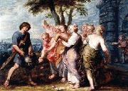 Jan Van Den Hoecke The Triumph of David oil painting reproduction